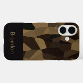 Bruine geometrische vormen patroon Sticker Case-Mate iPhone Case (Achterkant (horizontaal))