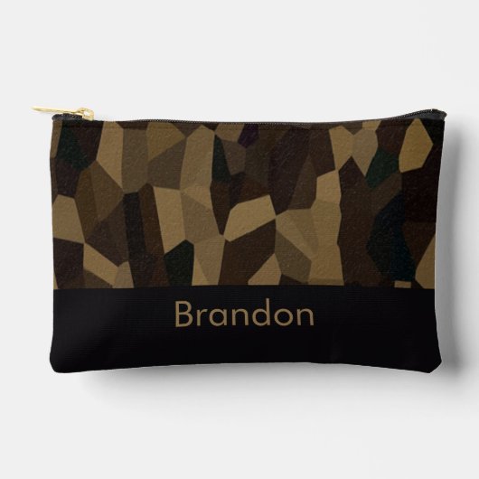 Bruine geometrische vormen patroon Sticker Etui (Voorkant)