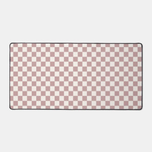 Bruine geruite desktop mousepad bureaumat