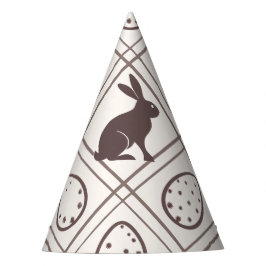 Bruine geruite Pasen Feesthoedjes