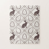 Bruine geruite Pasen Legpuzzel (Verticaal)