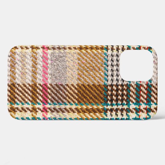 Bruine geruite stof, Schotse wol. Case-Mate iPhone Case (Achterkant (horizontaal))