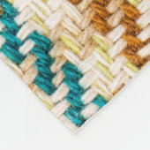 Bruine geruite stof, Schotse wol. Fleece Deken (Hoek)