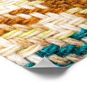 Bruine geruite stof, Schotse wol. Poster (Hoek)