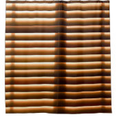 Bruine, gesloten vensterzonweringen douchegordijn (Voorkant)