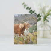 Bruine gespikkelde geit briefkaart (Staand voorkant)