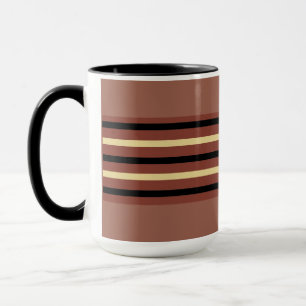 Bruine gestreepte koffie Mok Cup - Rich Cocoa