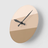 Bruine Gestreepte Ombre Ronde Klok (Hoek)