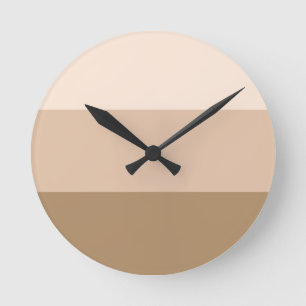 Bruine Gestreepte Ombre Ronde Klok