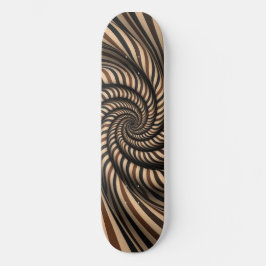 Bruine gestreepte spiraalvormige vortex - 3D optis Persoonlijk Skateboard
