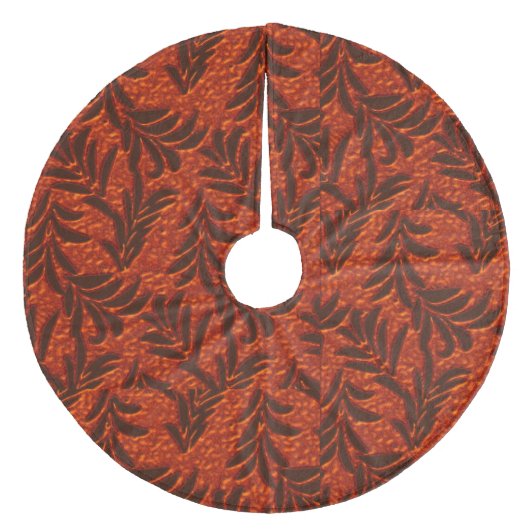 Bruine gestructureerde kerstboom rok fleece kerstboom rok (Voorkant)