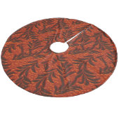 Bruine gestructureerde kerstboom rok fleece kerstboom rok (Gekanteld)