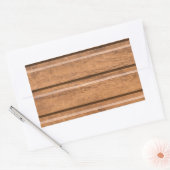 Bruine gevelbeplating die het natuurlijke hout nab rechthoekige sticker (Envelop)