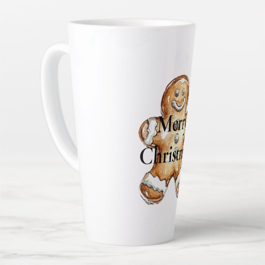 Bruine Gingerbread Cookie Christmas Latte Mok (Linkerhoek)