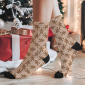 Bruine Gingerbrood Man Stippen Kerstmis Sokken