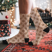 Bruine Gingerbrood Man Stippen Kerstmis Sokken