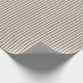 Bruine Gingham Cadeaupapier (Hoek)
