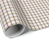 Bruine Gingham Cadeaupapier (Rol Hoek)