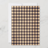 Bruine Gingham Derby Feest Kaart (Achterkant)
