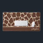 Bruine Giraffe Dierenprint Aangepaste Cursieve Naa Bureaumat<br><div class="desc">Dit is een Bruine Giraffe Dierenprint Aangepaste Cursieve Naam Desk Mat!</div>
