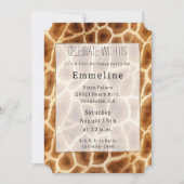 Bruine Giraffe Dierenprint Kaart (Voorkant)