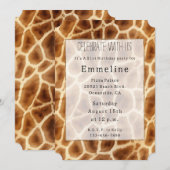 Bruine Giraffe Dierenprint Kaart (Voorkant / Achterkant)