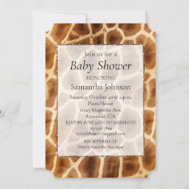 Bruine Giraffe Dierenprint Kaart