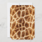 Bruine Giraffe Dierenprint Kaart (Achterkant)