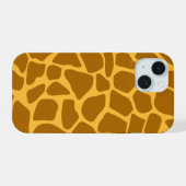 Bruine Giraffe Dierenprint Patroon | Stijlvol Hoes iPhone 15 Case (Achterkant horizontaal)