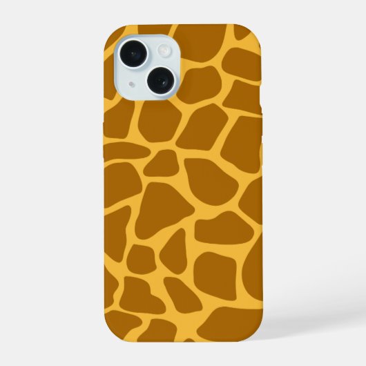 Bruine Giraffe Dierenprint Patroon | Stijlvol Hoes iPhone 15 Case (Achterkant)