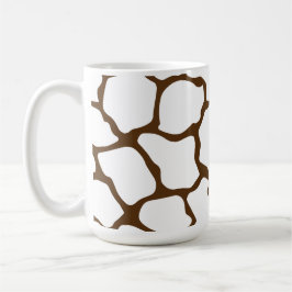 Bruine Giraffe Patroon – Minimaal Dierprint Koffiemok