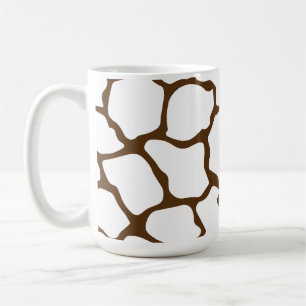 Bruine Giraffe Patroon – Minimaal Dierprint Koffiemok