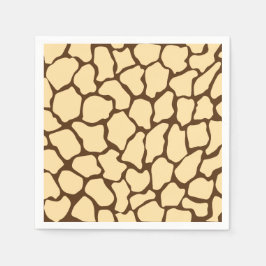 Bruine Giraffe Patroon – Minimal Dierenprint Servet
