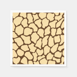 Bruine Giraffe Patroon – Minimal Dierenprint Servet