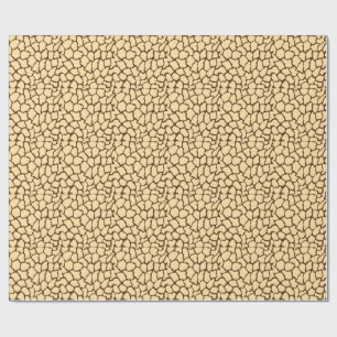 Bruine Giraffe Patroon – Minimalistisch Dierprint Cadeaupapier