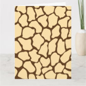 Bruine Giraffe Patroon – Minimalistisch Dierprint Kaart (Voorkant)