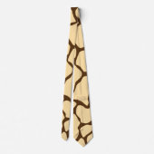 Bruine Giraffe Patroon – Minimalistisch Dierprint Stropdas (Achterkant)