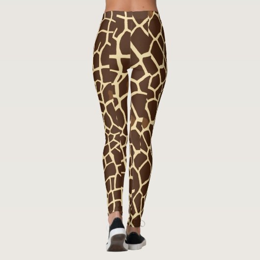 Bruine Giraffe Print Leggings (Achterkant)