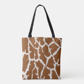 Bruine Giraffe Print Tote Bag (Achterkant)