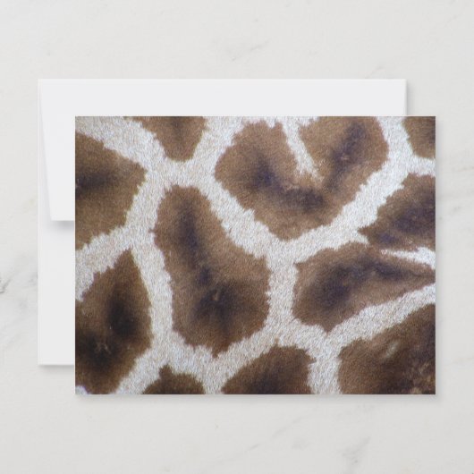 Bruine Giraffe Sla de datumkaart op Save The Date (Achterkant)