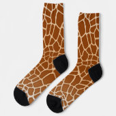 Bruine Giraffe Spots Animal Legs Fun Draag Sokken (Links)