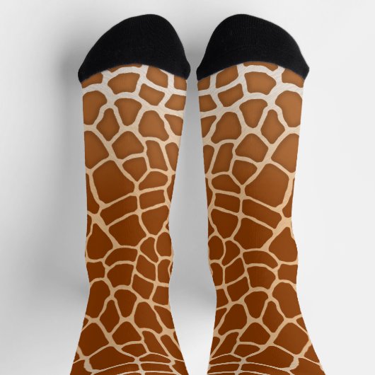 Bruine Giraffe Spots Animal Legs Fun Draag Sokken (Top)