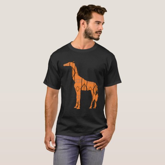 Bruine giraffe T-Shirt (Voorkant volledig)