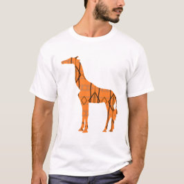 Bruine giraffe t-shirt