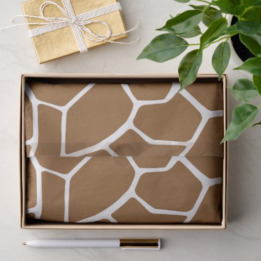 Bruine Giraffe Tissuepapier (Geschenk)