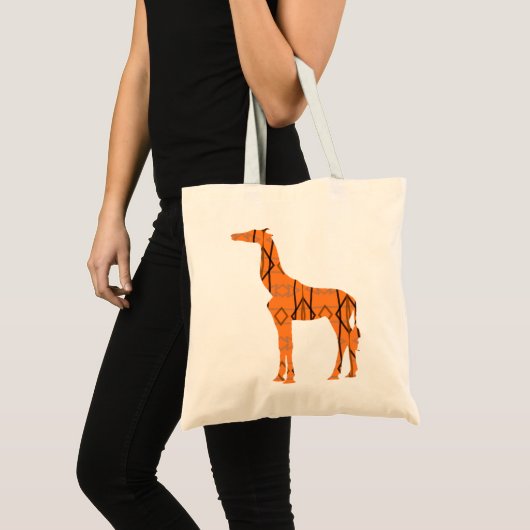Bruine giraffe tote bag (Voorkant (product))