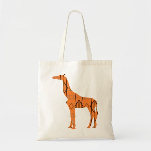 Bruine giraffe tote bag (Voorkant)