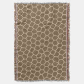 bruine giraffe werpdeken deken (Voorkant Verticaal)