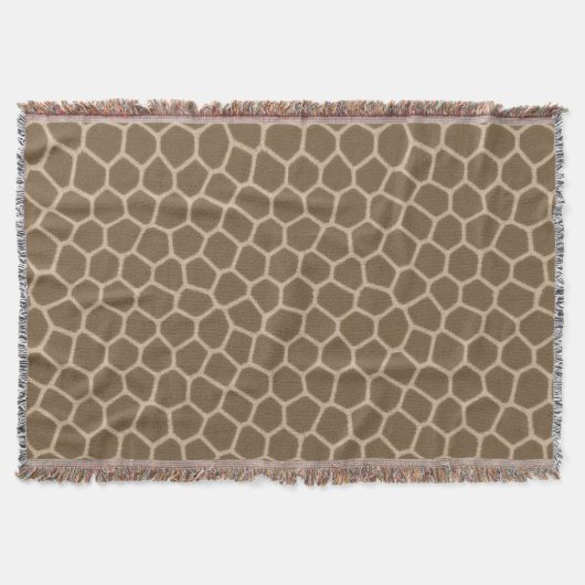 bruine giraffe werpdeken deken (Voorkant)