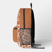 Bruine Giraffeprint Monogram Rugzak (Rechts)